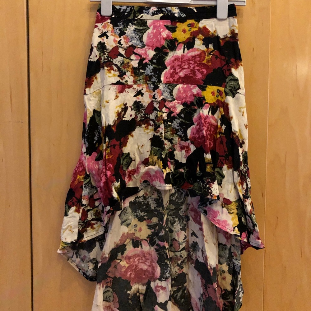 High low floral skirt